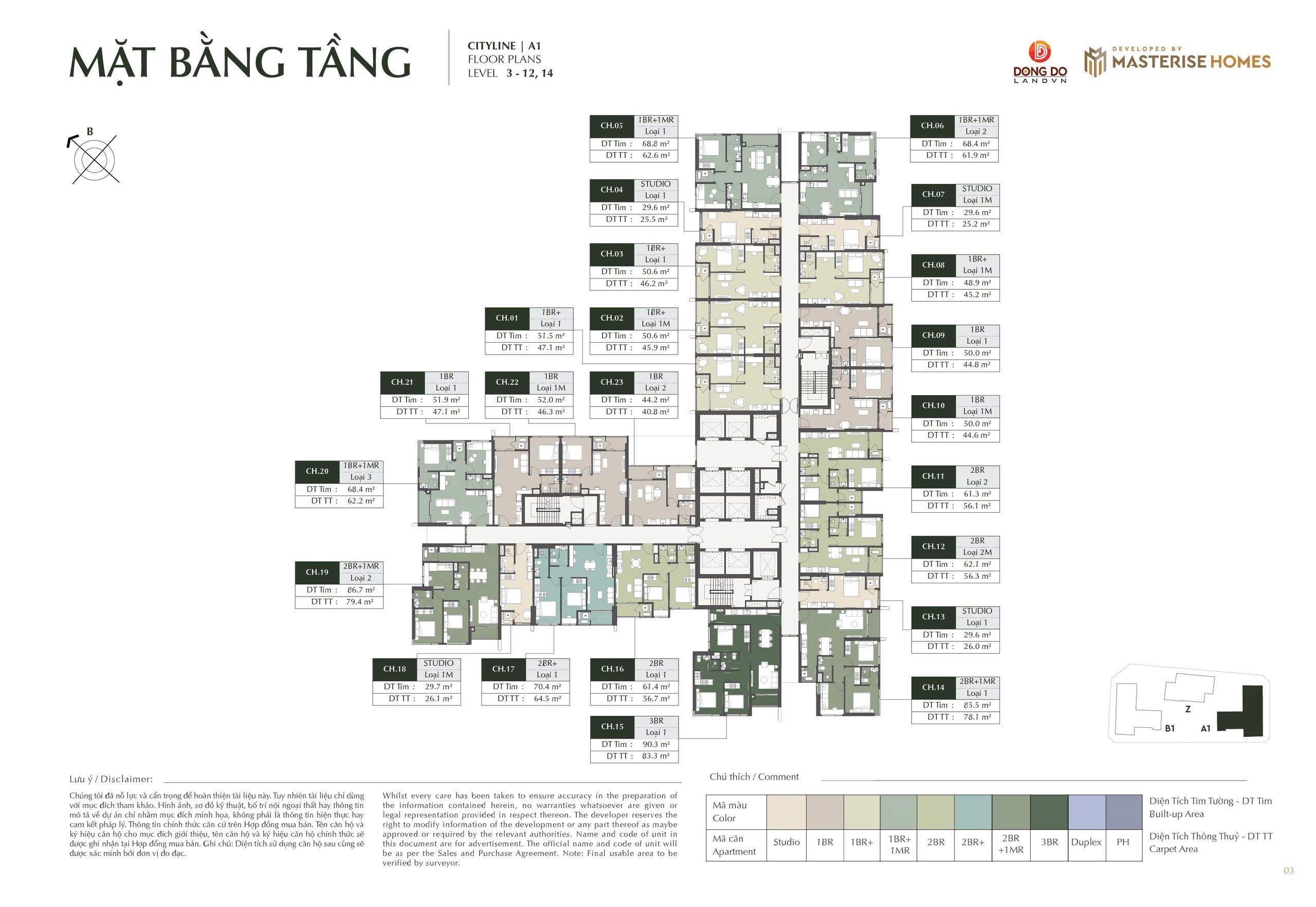Mặt bằng tòa Cityline Lumiere Prime Hills 